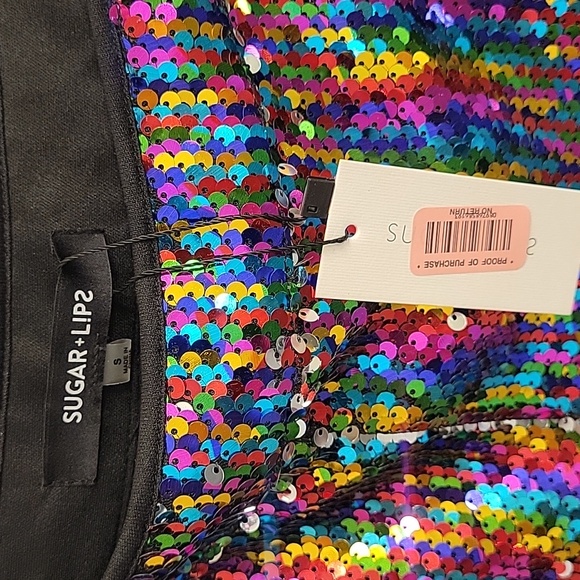 NWT!Super fun sequin colorful pants! Sugar lips, size small - Picture 2 of 6